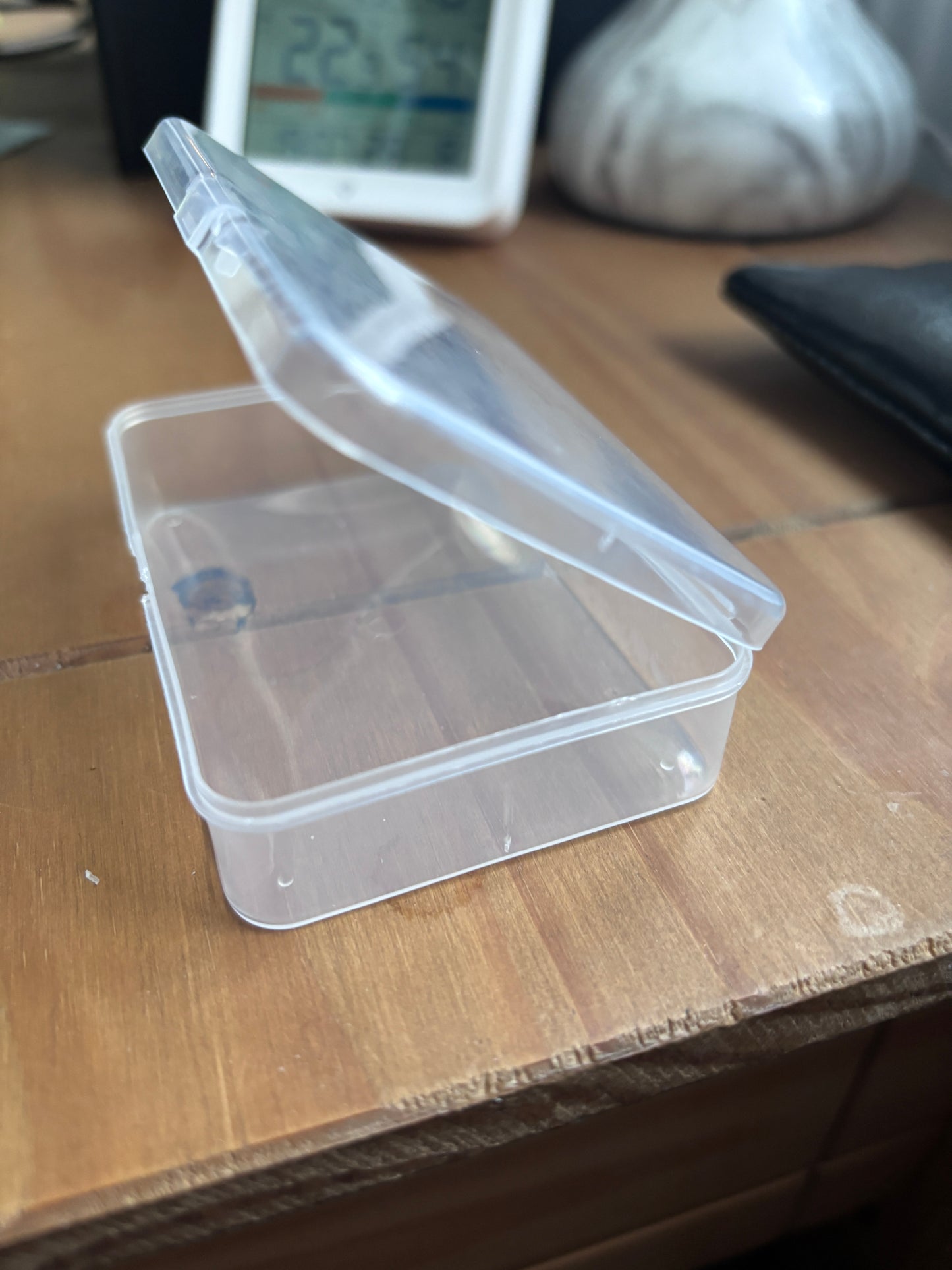 Plastic clear storage tub
