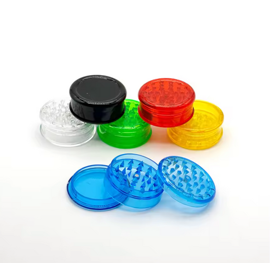 Plastic herb grinders in all colours