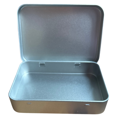 Metal tobacco size tin