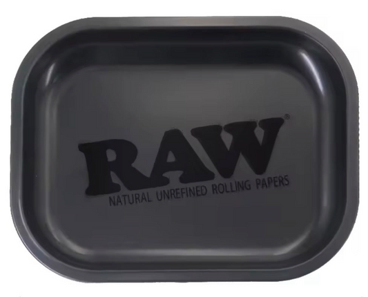 Black metal rolling tray